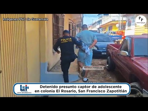 Rescatan a adolescente presuntamente retenida contra su voluntad en Suchitepéquez