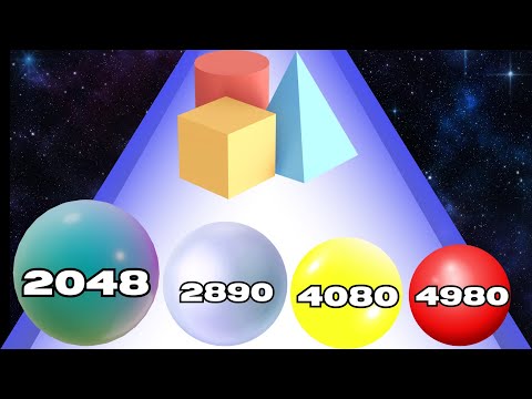 2048 DESTRUCTION BALL 3D - Merge and combine object ASMR Gameplay