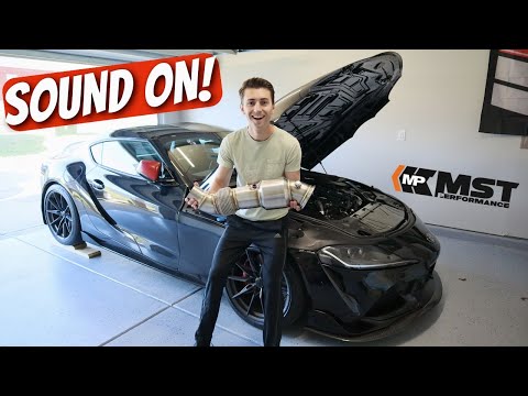 Installing A High Flow Catted Downpipe On My Manual Toyota Supra!