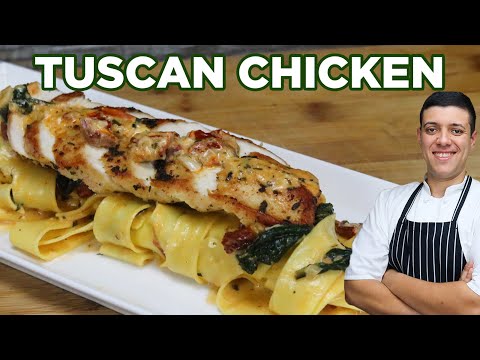 Creamy Tuscan Chicken Pasta | One of the Best Italian Dishes by Lounging with Lenny