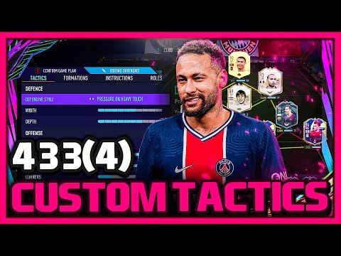 FIFA 21 | *UNBEATABLE* 433(4) BEST CUSTOM TACTICS/INSTRUCTIONS! - FIFA 21 ULTIMATE TEAM