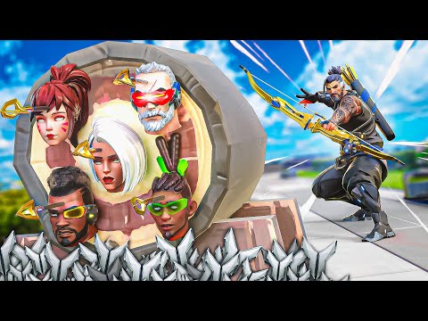 1 BUFFED Top 500 HANZO vs 5 Silver Players - Who wins?! (IMPOSSIBLE CHALLENGE!)