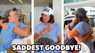 SADDEST GOODBYE 🥹 SAYING GOODBYE TO MY MOM WAS EMOTIONAL