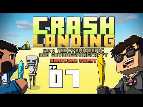 Minecraft - CRASH LANDING: Ep 7 "GLIDING & CITY DISCOVERY" w/SkyDoesMinecraft