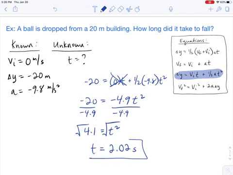 How to Solve a Free Fall Problem (time of fall)