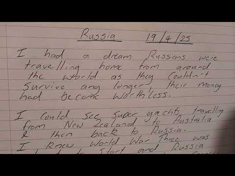Russia Prophetic Dream Collapse of Ruble World War 3