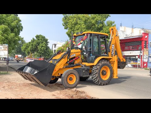 New JCB 3DX Eco Xpert Enters Field on First Day Cleaning Private Land in Vannarpettai | jcb video