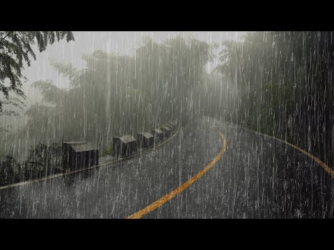Fall Asleep With The Soothing Sounds Of Rain & Thunder | ASMR, Study, Relax with Rain Sounds