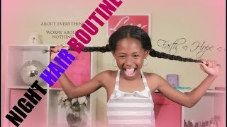 Night Time Hair Routine On Straightened Curly Hair - ♥ Child's Natural Hair ♥