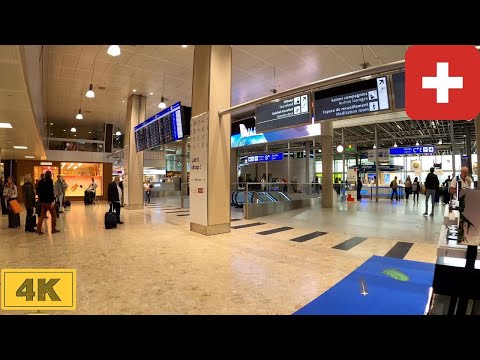 Airport in Geneva, Switzerland | Spring【4K】Canton de Genève, Suisse