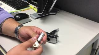How to remove plug lock (vending machine cylinder) from vending machine T-handle