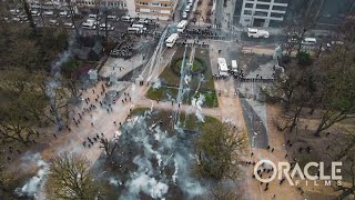 Brussels, Belgium Sunday demonstration January 23nd 2022 23.01.2022 – Aerial Video