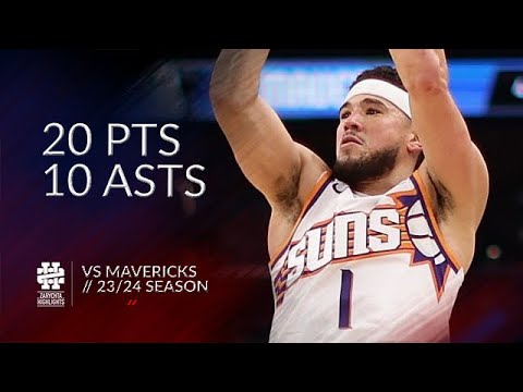 Devin Booker 20 pts 10 asts vs Mavericks 23/24 season