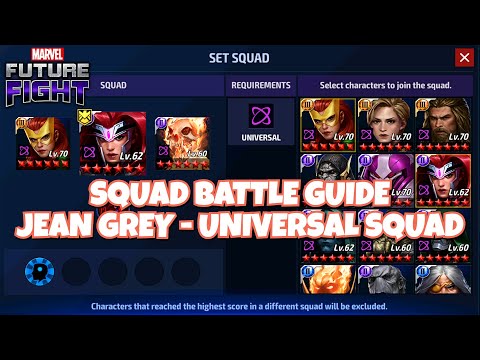 [SQUAD BATTLE GUIDE] JEAN GREY - UNIVERSAL SQUAD | MARVEL FUTURE FIGHT