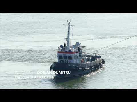 ȘTIRE ETV/ 20.10.2017 - NAVĂ EȘUATĂ PE DUNĂRE, LA GALAȚI