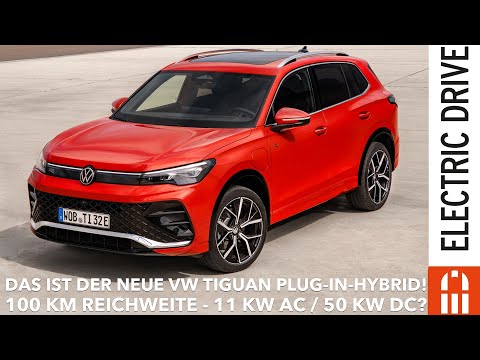 THIS is the new VW Tiguan plug-in hybrid with a 100 km range and fast charging capability!