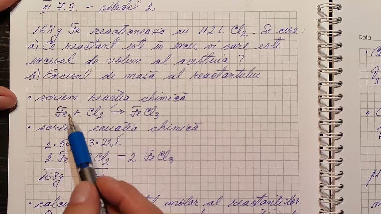 Watch 112 G Fier Reactioneaza Cu O Solutie De Acid Clorhidric Now Calcule stoechiometrice cu exces de substan?? - Model2
