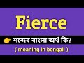 Fierce Meaning in Bengali || Fierce শব্দের বাংলা অর্থ কি || Bengali Meaning Of Fierce