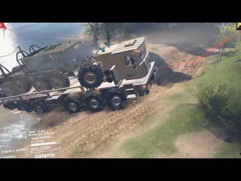SPINTIRES 2014 Full Version Preview - Loading the MAZ-537 in the VOLAT 12x12 and Transporting it
