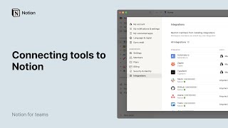 Connecting tools to Notion