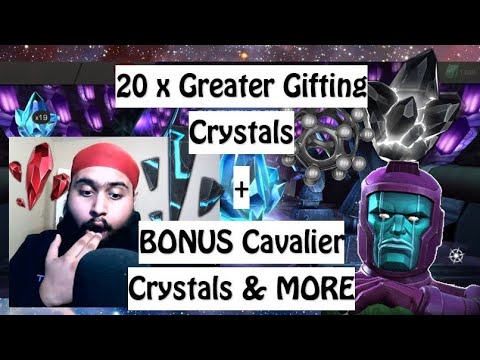 20 x Greater Gifting Crystal Opening + BONUS 6 Cavalier Crystals -  Marvel Contest of Champions