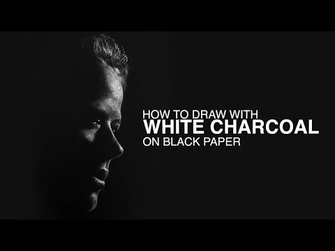 How to Draw with White Charcoal on Black Paper -...