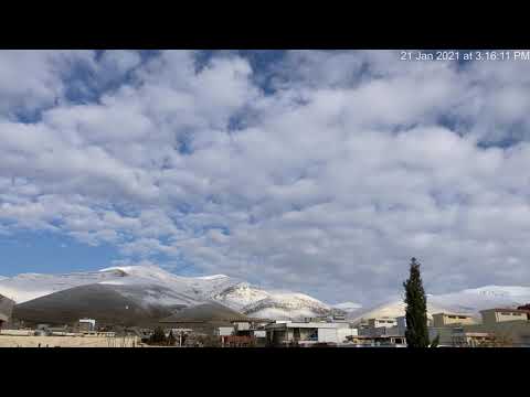 Time-lapse (Snow - cloud) 11AM - 5:47PM Thursday, 21 January 2021. #sulaymaniyah #iraq #cloud
