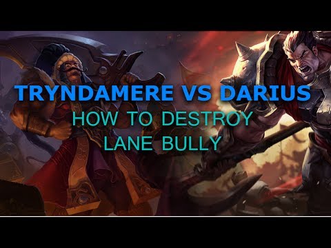 TRYNDAMERE VS DARIUS | GOLD ELO SOLO Q - HOW TO DESTROY THE LANE BULLY || League of Legends