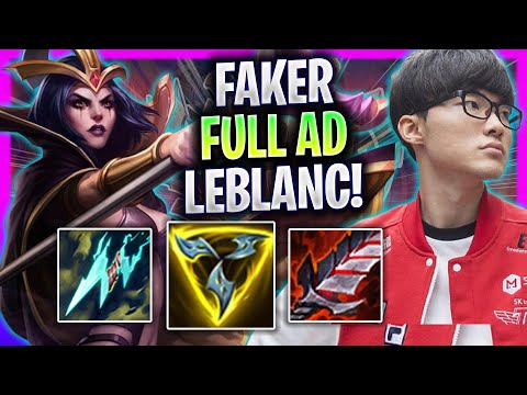 FAKER BACK WITH THE FULL AD LEBLANC! - T1 Faker Plays Leblanc Mid vs Twisted Fate! | Season 2023