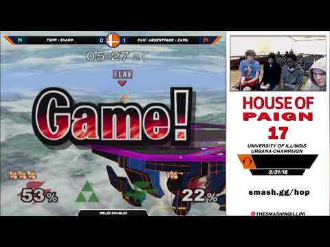 [House of Paign 17] Thor + Shabo (G) vs. CLN | Absentpage + Zamu (R) SSBM Doubles
