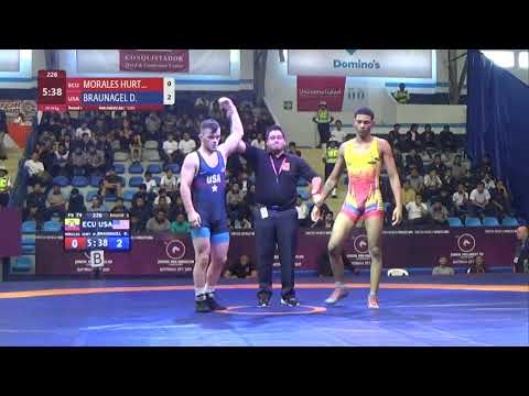 Round 1 FS - 74 kg: M. MORALES HURT (ECU) v. D. BRAUNAGEL (USA)