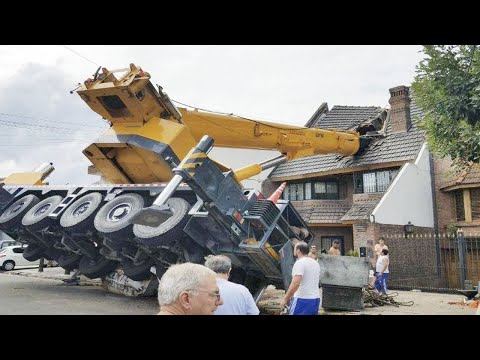 Dangerous Idiots Crane Operator Skill - Biggest Crane Heavy Equipment Machines Working Fails
