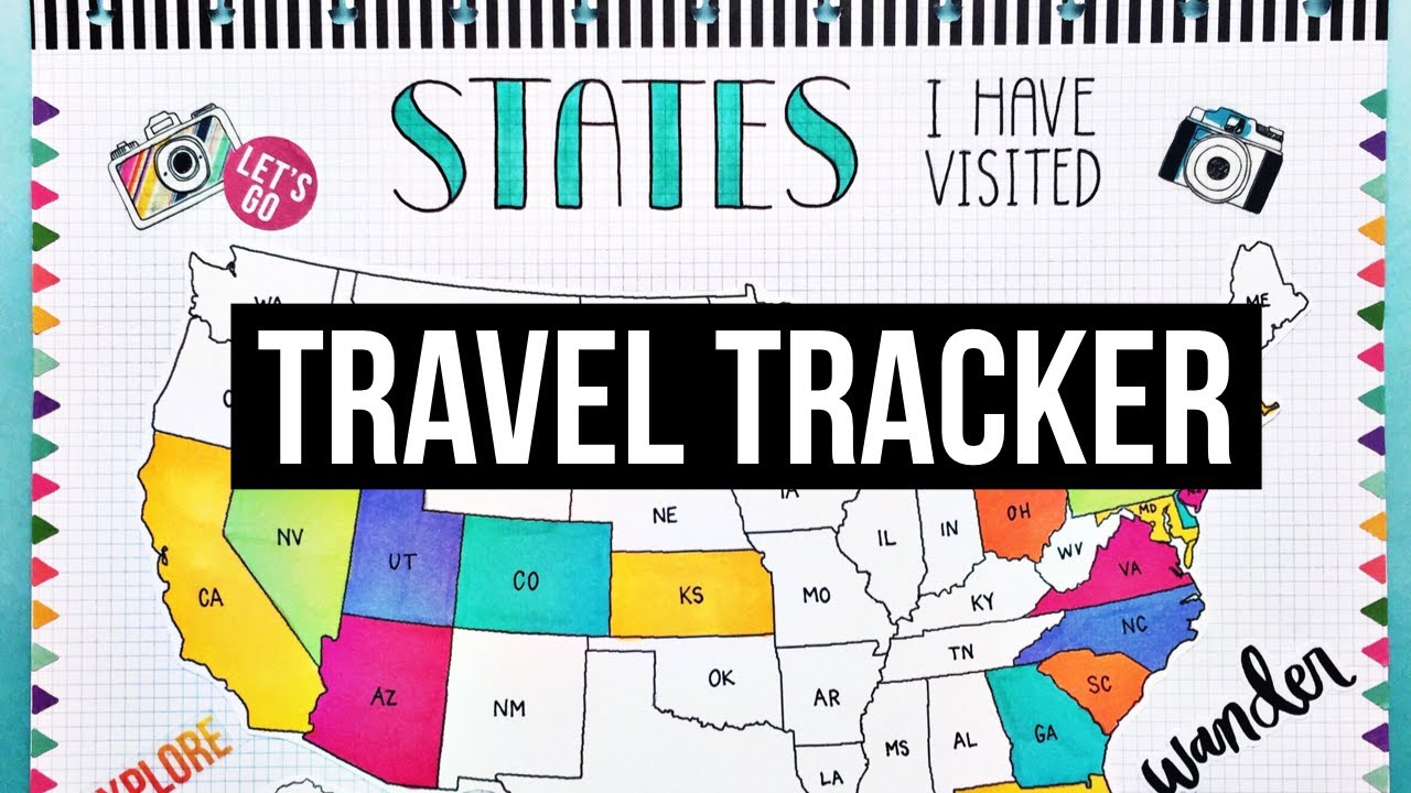 Making a Coloring Map of States I've Visited // U.S. Travel Tracker in my Happy Planner!