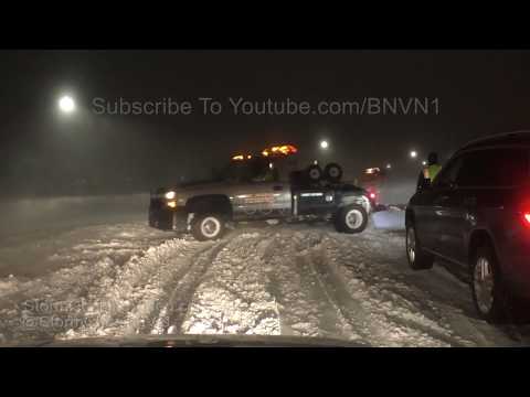 Fargo, ND Evening Harsh Blizzard Travel Conditions - 12/27/2018