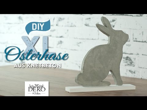 XL-Osterhase aus Knetbeton - Dem Eierverstecker ein Denkmal setzen