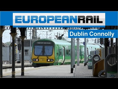 Irish Rail CAF Commuter Train Class 29000 DMU 29021 + 290xx passes Dublin Connolly Station