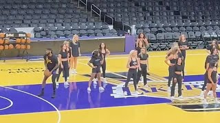 LeBron James Refuses To Let Lakers Cheerleaders Distract Him While Practicing!