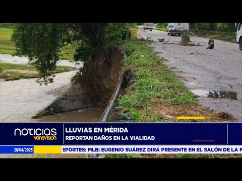 Al menos cuatro municipios del estado Mérida han visto afectada su vialidad por las lluvias