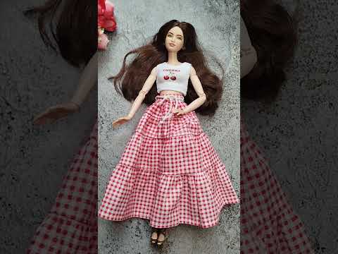 Набор одежды для куклы Барби, юбка и топик - фото 1 - id-p3128381597
