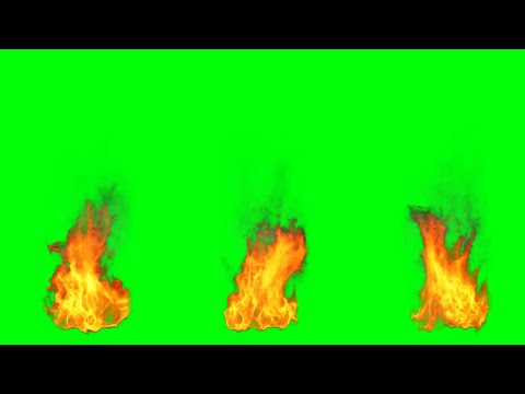 Realistic Fire Effects Green Screen Stock footage HD _1080p