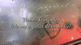 Vicente Fernández - Me voy a quitar de en medio (letra)