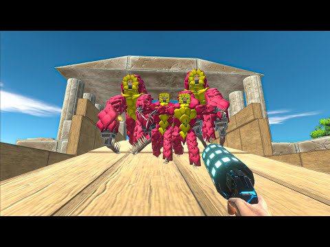 FPS DEATH RUN OF ALL WEAPONS IN DEATH TEMPLE-Animal Revolt Battle Simulator
