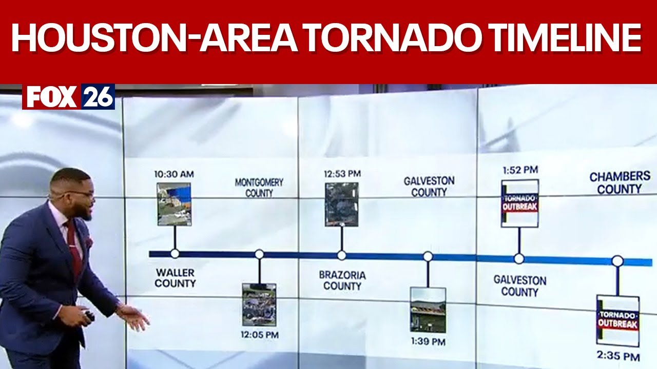 Houston-area tornado timeline