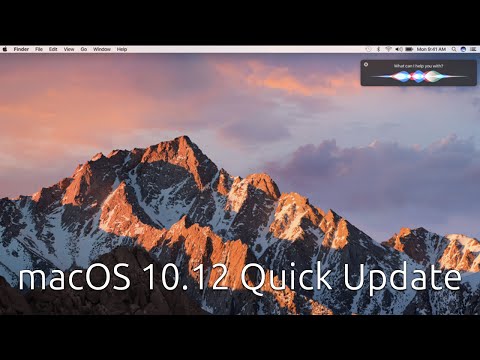 macOS 10.12 Sierra Quick Update!