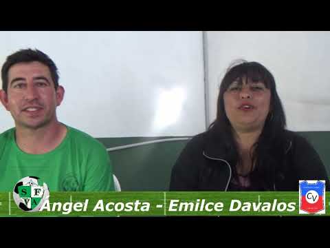 Ángel Acosta - Presidente SF Villa Amelia  Emilce Davalos - Presidente Club Paraguayo La Victoria