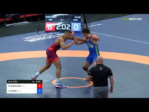 2018 Marine Corps US Open/UWW Junior Freestyle 97 Finals - Daniel Kerkvliet (Pinn) Vs. Zach Elam (