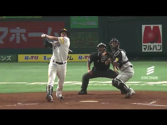 【3回裏】出ました貫録の「逆方向弾」!! ホークス・柳田オープン戦第1号!! 2016/3/4 H-T