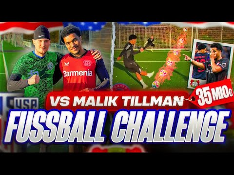 FUSSBALL CHALLENGE GEGEN MALIK TILLMAN!⚽️💥 Kann ich mit einem 35 Mio. € CL-Spieler mithalten?👀