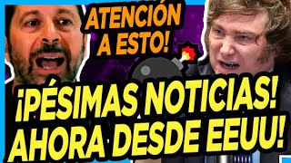 💣 ALERTA! LE SUELTAN LA MANO A MILEI EN EEUU tras perder por paliza! INFO BOMBA DE ZAIAT "No va a...