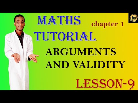 Mathematics:- Lesson 9 |Arguments and Validity | ATC TUBE | Freshman #AtcTube #Tutorial #Maths